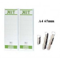 MIT A4 2-D RING INSERT BINDER 65mm - WHITE