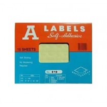 A LABEL - 819  19mm CLEAR LABEL w/DOT LINE (1050's)