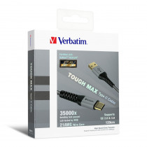 VERBATIM 120CM KELVAR 35000+ BENDING TEST A TO C 21 AWG CABLE USB 2.0 - SPACE GREY (65989)