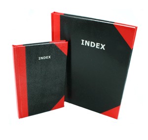 8" x 13"  HARD COVER INDEX BOOK 100 Pg.