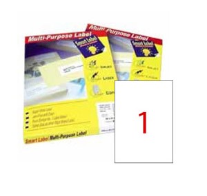 SMART LABEL CT2586LC1-10 A4 LASER CLEAR LABEL (1'S)