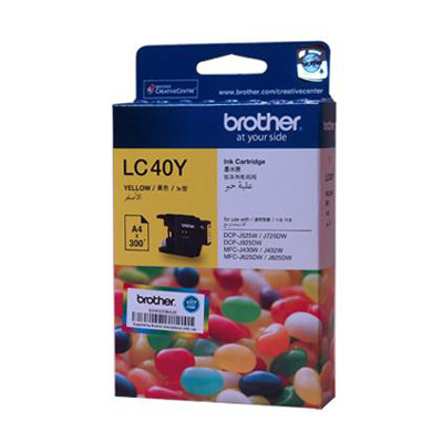 BROTHER LC-40 YELLOW INK FOR MFC-J430W, MFC-J625DW, MFC-J825DW