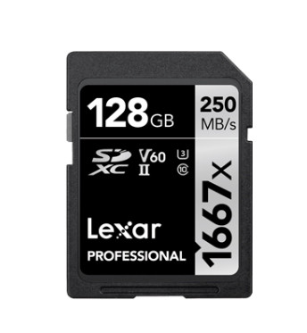 LEXAR SDXC PROFESSIONAL 1667X 128GB U3 UHS-II (LSD128GCB1667)