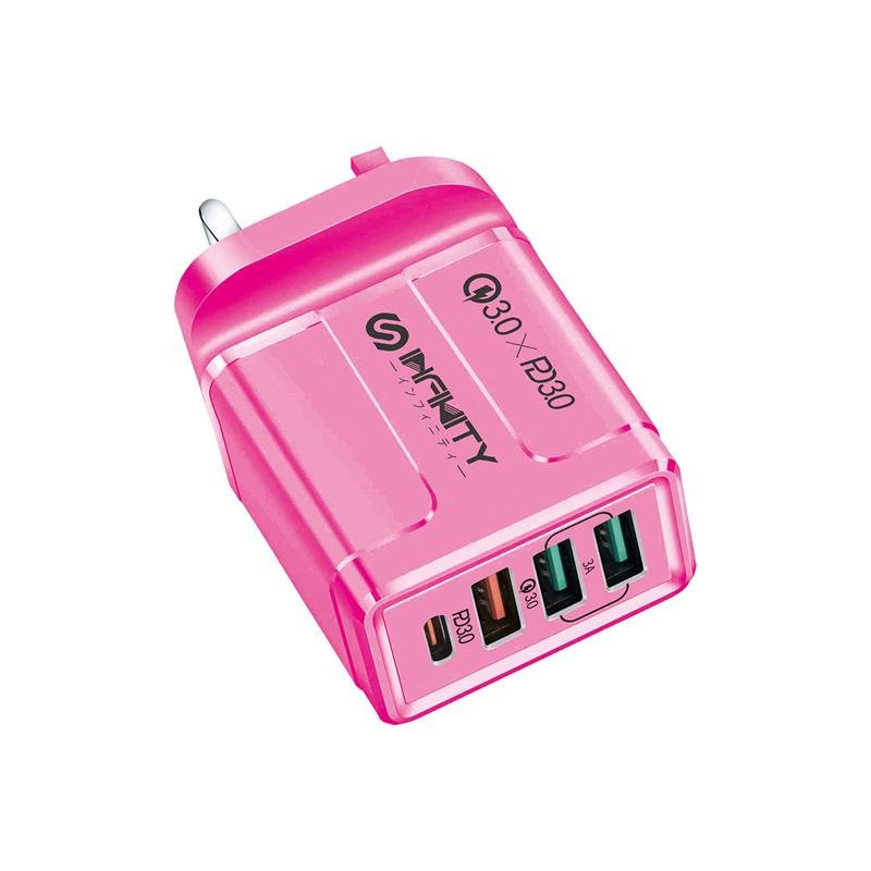 INFINITY PC45S PD+QC WALL CHARGER - PINK (IN-PC45S-PK)