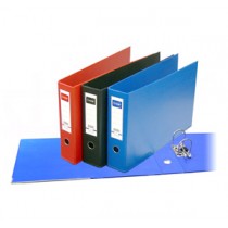 地球牌 A3E 橫放式拱型扣文件存檔夾 - 藍色