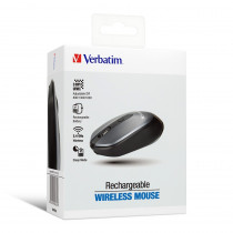 VERBATIM WIRELESS MOUSE RECHARGEABLE – BLACK (66381)