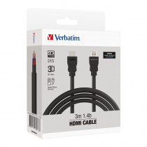 VERBATIM V1.4B HDMI TO HDMI CABLE 300CM – BLACK (66578)