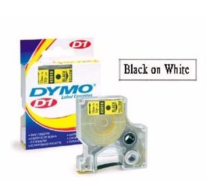 DYMO SC45013  D1 標籤帶  12mm x 7M (白底黑字)