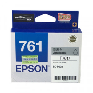 EPSON C13T761780 LIGHT BLACK FILL VOLUME INK CARTRIDGE FOR P608