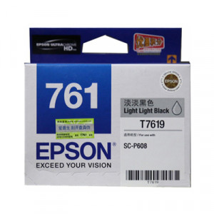 EPSON C13T761980 LIGHT LIGHT BLACK FILL VOLUME INK CARTRIDGE FOR P608