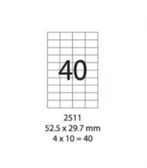 SMART LABEL 2511-100  52.5 x 29.7mm (40'S)
