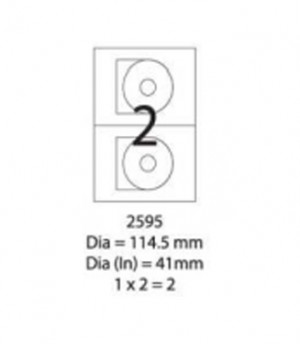 SMART LABEL 2595-100 CD LABEL (2'S)