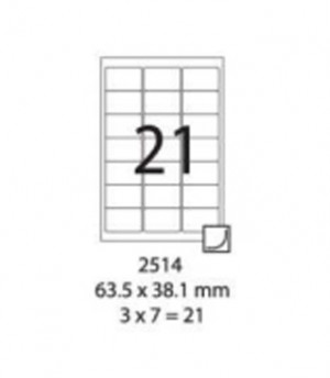 SMART LABEL 2514-100  63.5 x 38.1mm (21'S)