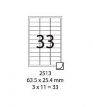 SMART LABEL 2513-100  63.5 x 25.4mm (33'S)