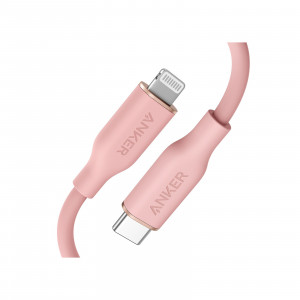 ANKER POWERLINE III FLOW 6FT/1.8M TYPE-C TO MFI LIGHTNING CBALE – PINK (A8663)