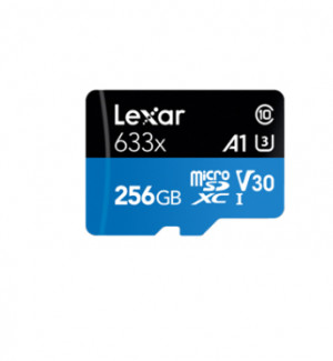 LEXAR MICROSDXC 633X 256GB W/SD ADAPTER U3 (LSDMI256BB633A)