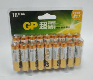 GP 超霸15A (AA) 特強鹼性電池 (18粒裝)