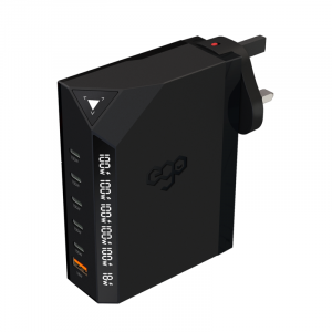EGO EXINNO+ 180W GAN 6-PORST USB CHARGER - BLACK (EX120-BLACK)